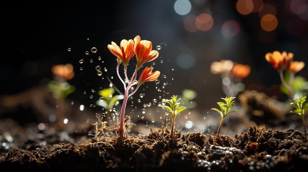 写真 肥沃な土 ⁇ に植えられた種子のような思考