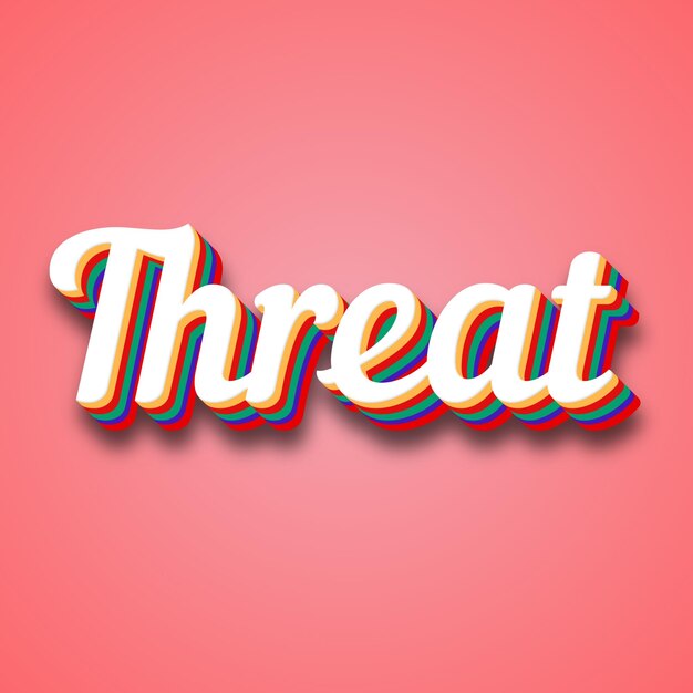 Photo threat text effect photo image cool