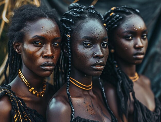 Foto tre donne africane mese della storia nera