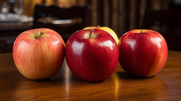 three apple HD wallpaper photographic image