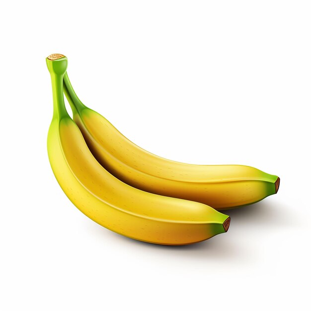 緑と黄色のバナナが3つありそのうちの1つは緑色です