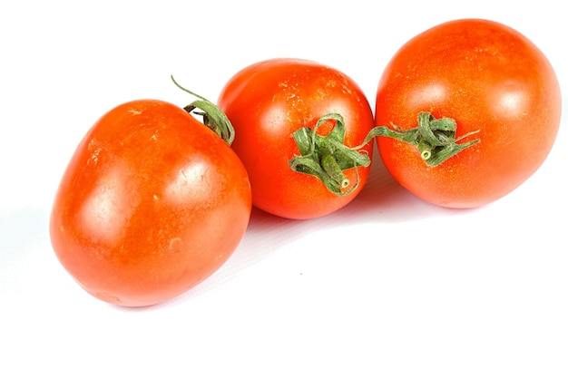 Three beautiful fresh tomato