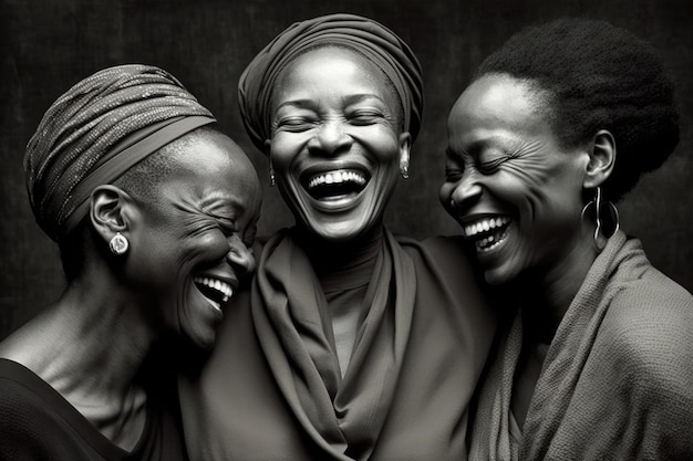 three black women laughing together