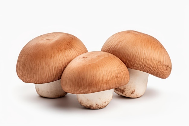 Three brown champignons or portobello mushrooms isolated on transparent or white background png ar 32 v 52 Job ID 1b984450d6574d0c89d0b874f1e7606e