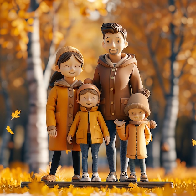 three children are standing in a park with a couple of children