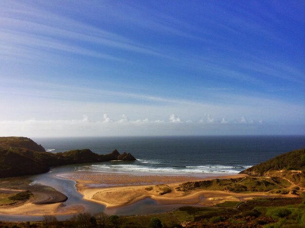 Three cliffs bay gower wales