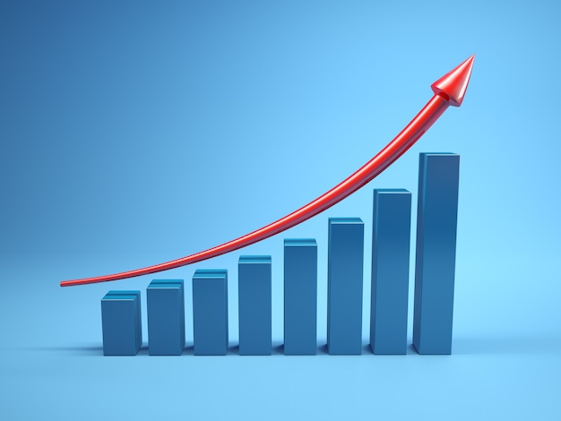 Photo three dimensional graph to growth