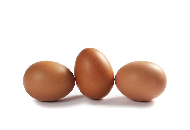 Three Eggs Isolated on white background