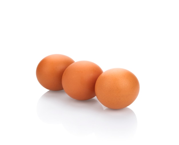 Three eggs isolated