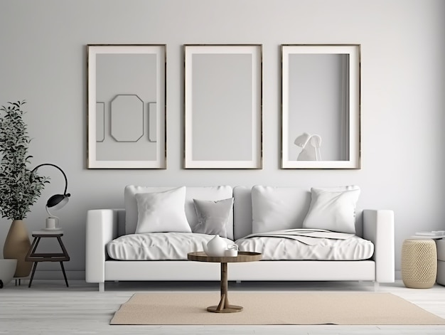 Three framed pictures on a wall with one that says " i ".