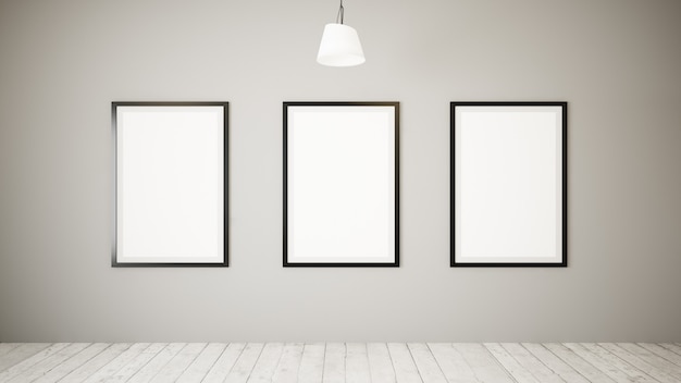 Three frames on a minimal gallery