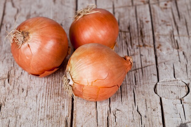 Three fresh onions