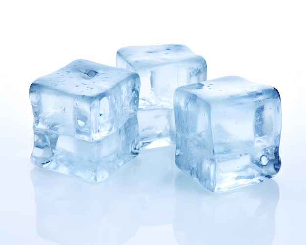 three ice cubes with the word ice on them