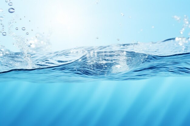 Three images of water bubbles in blue and white