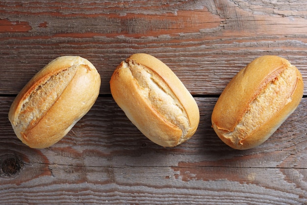 Three loaves of small buns