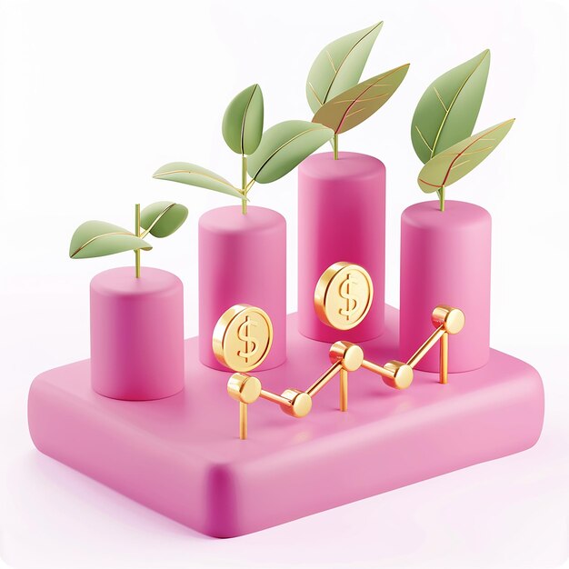 Photo three pink vases with the word quot l quot on them