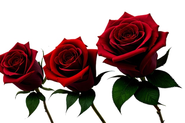 three red roses