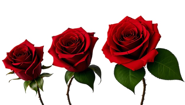 three red roses