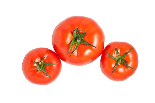 Three Ripe red tomatoes