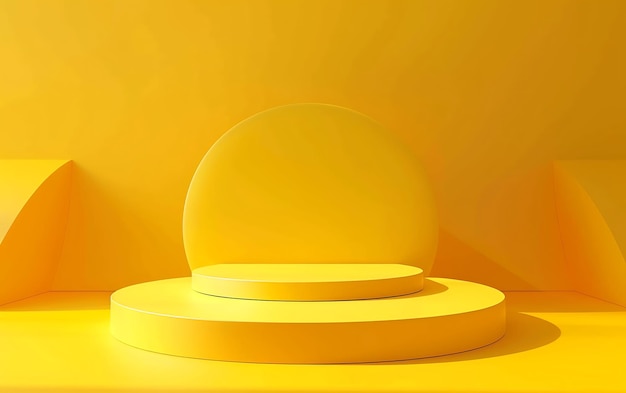 three round objects are placed on a yellow background