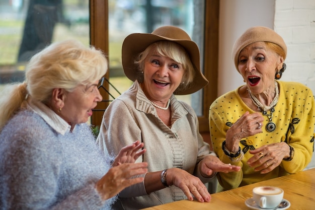 Three senior women