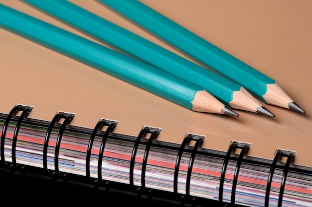 Three simple sharpened pencils