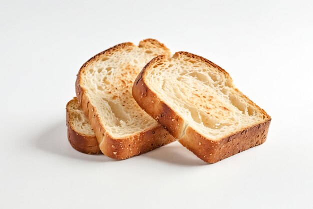 Photo three slices of toasted bread