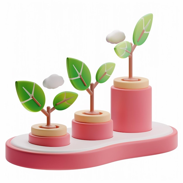 three small plants on a platform with one that says quot plant quot