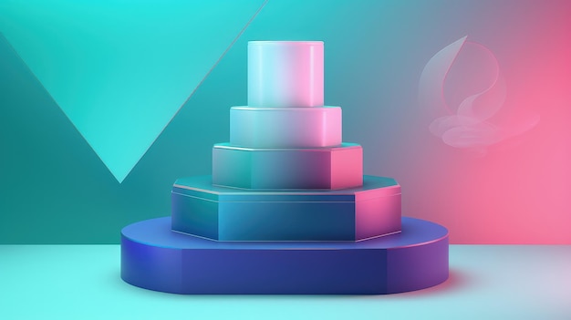 A three tiered cake sitting on top of a table