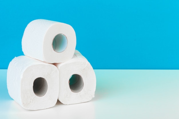 Three toilet paper rolls