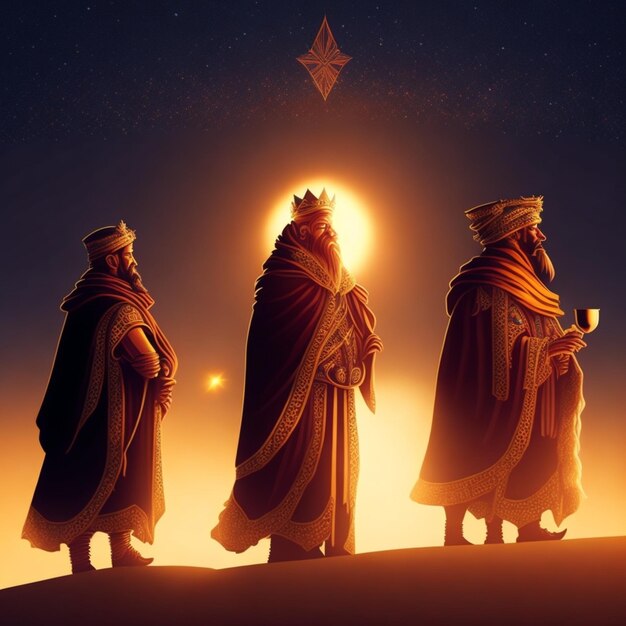 Photo three wise mans