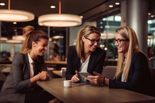 Three woman in a meeting in the office Businesswoman