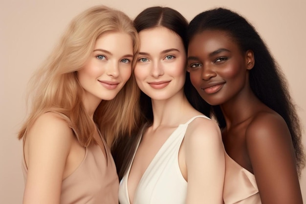 three women pose for a photo with the words  model