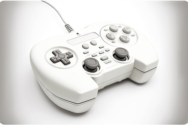 Foto immagine tridimensionale del gamepad isolato su sfondo bianco