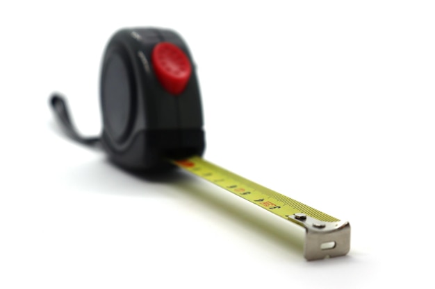 threemeter tape measure on a white background for design