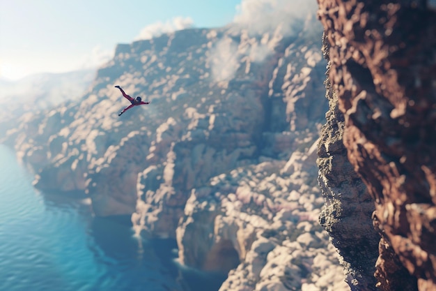 Thrilling base jumping adventures off cliffs