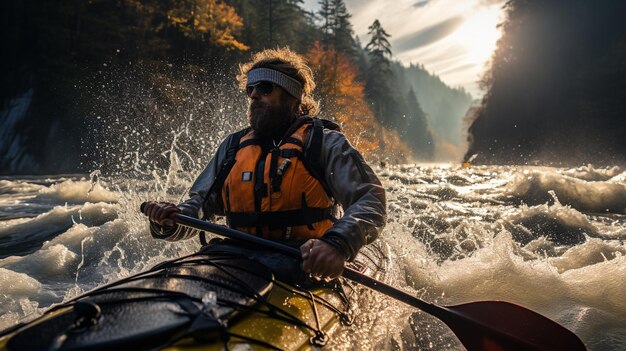 Thrilling Kayaking Adventure on Rapids