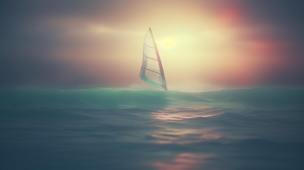 Photo thrilling windsurfing adventure