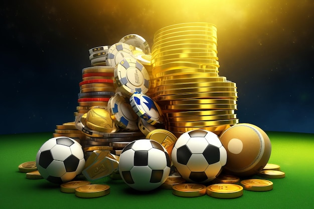 The Thrilling World of Casino Betting Gambling and Sports Soccer Football Basketball and More | Premium AI-generated image