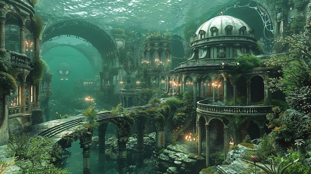 Photo thrives a lively underwater society distinguished by mesmerizing architecture