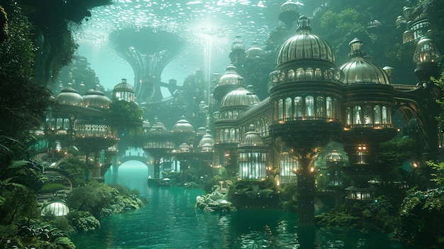 Photo thrives a lively underwater society distinguished by mesmerizing architecture