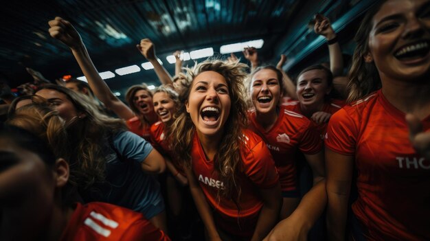 Thriving Energy a womens soccer team celebrating the championship victory