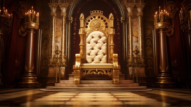 The throne room with golden chair