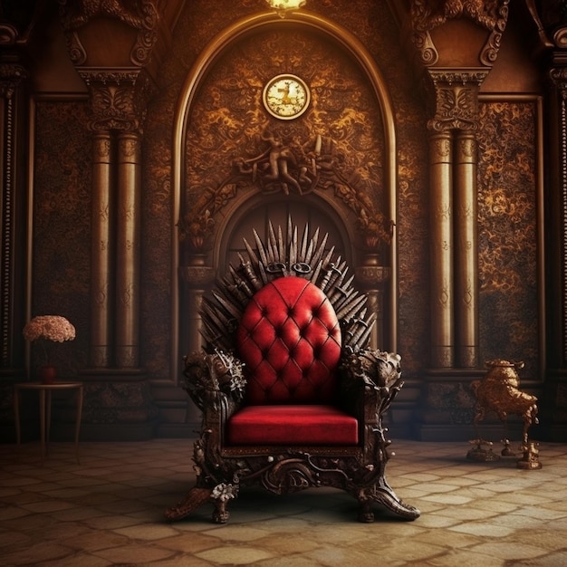 A throne with the number 12 on it