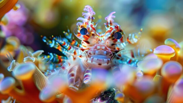 Photo through the lens of a camera the underwater world comes into focus unveiling a symphony of vibrant