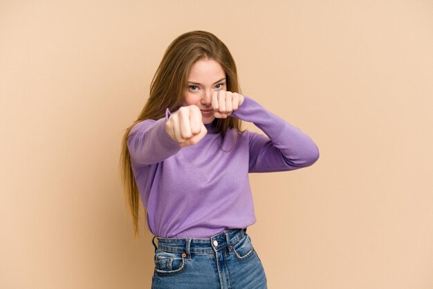 Throwing a punch anger fighting due to an argument boxing