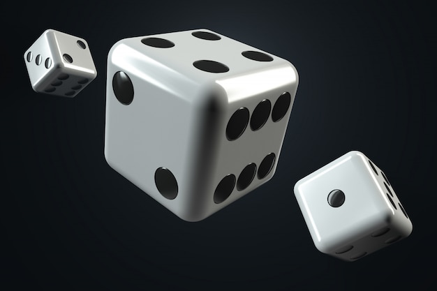 Thrown dice.