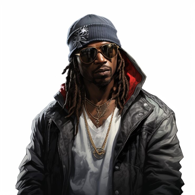 Photo thug with white background high quality ultra hd