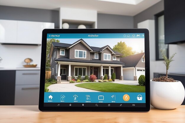 Thuisbeheerssysteem op afstand op een digitale tablet of telefoon