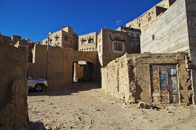 Villaggio di thula nelle montagne yemen